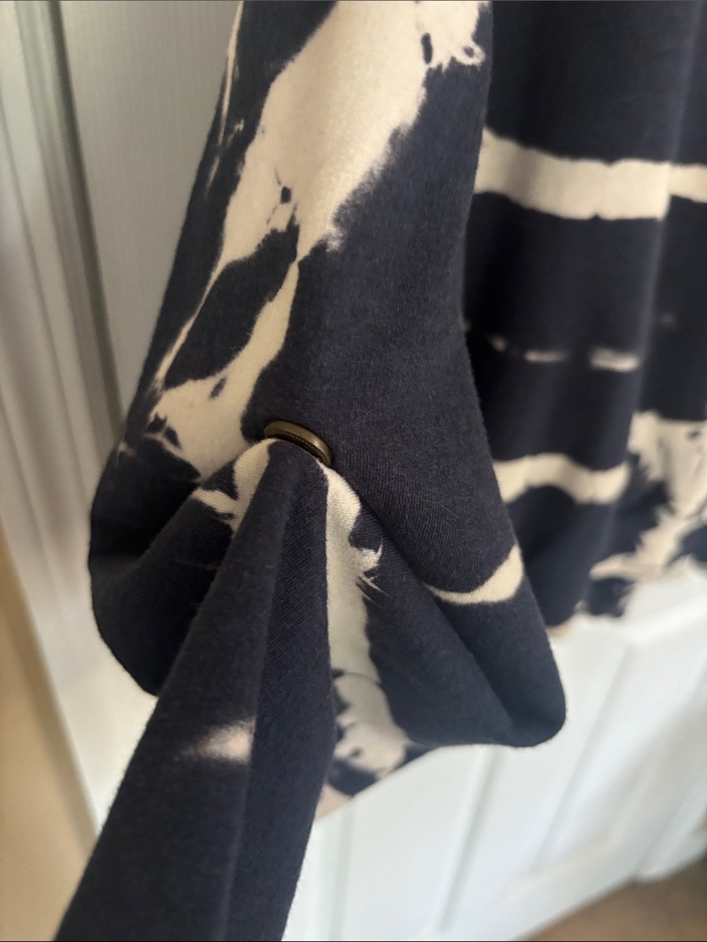 Young Fabulous & Broke Cropped Tie-Dye Hoodie in Navy and White - Picture 10 of 13